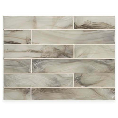 Montage - Cinnabar in Cinnabar 2x12 Silk Glass Tile
