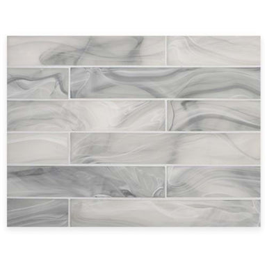 Montage - Skyline in Skyline 2x12 Silk Glass Tile