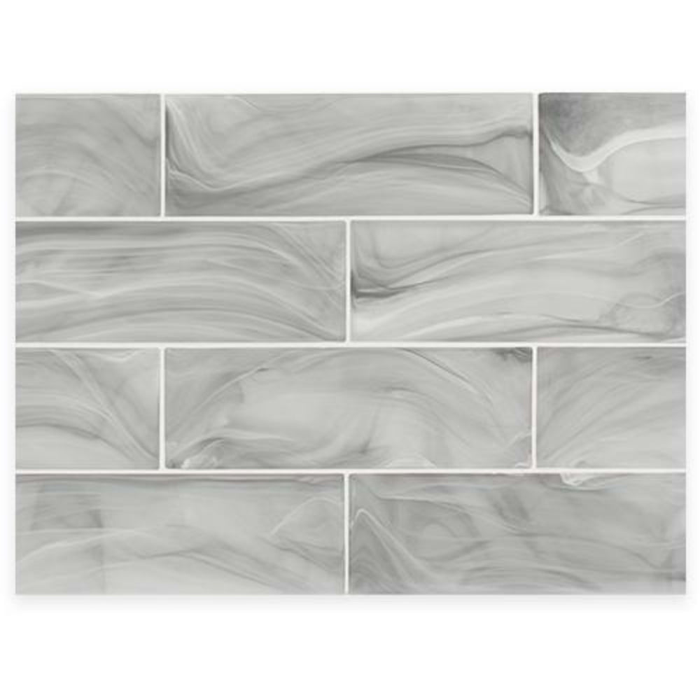 Montage - Skyline in Skyline 3x9 Silk Glass Tile