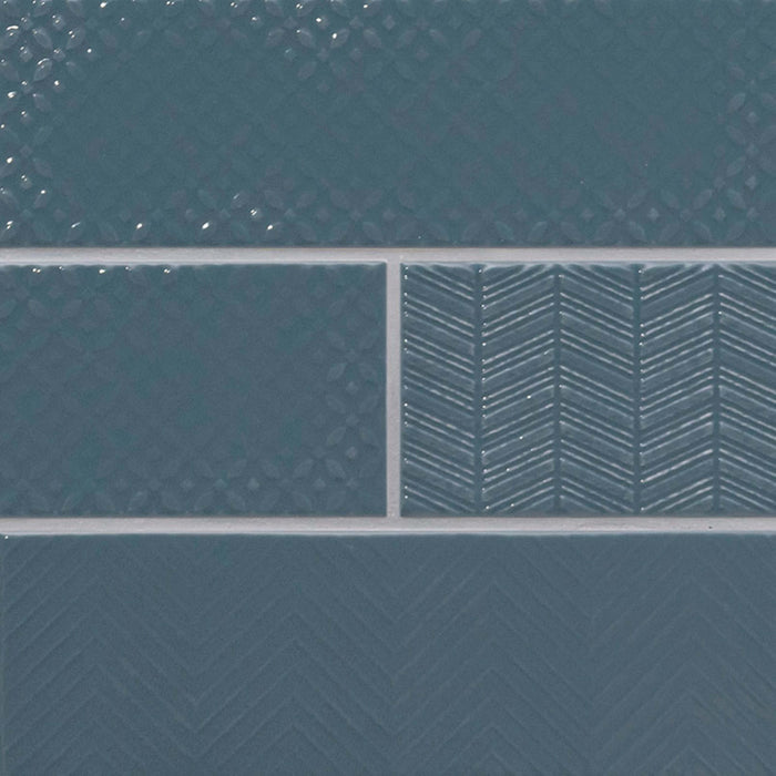 Urbano in Navy 3d Mix Tile