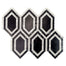 New Era in Asian Black Long Hexagon With Asian Statuary Natural Stone