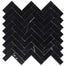 Nero Marquina in Nero Marquina 1x3 Herringbone Natural Stone
