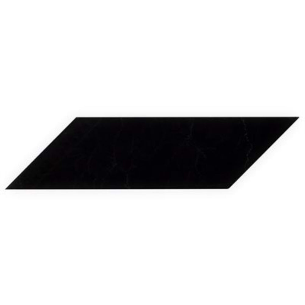 Nero Marquina in Nero Marquina 6x24 Chevron Polished Natural Stone