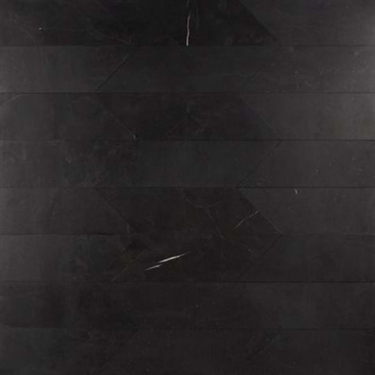 Nero Marquina in Nero Marquina 3x12 Chevron Honed