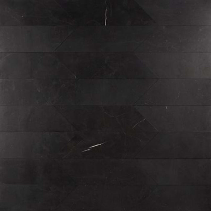 Nero Marquina in Nero Marquina 3x12 Chevron Honed Natural Stone