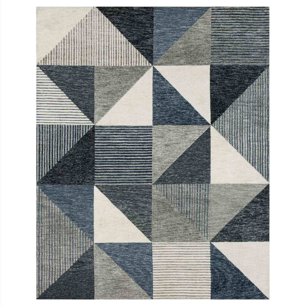 Oblique Blue in Blue 5'3"x7'10" Area Rugs
