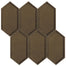 Obsidian in Antique Bronze Beveled Hexagon Glass Tile