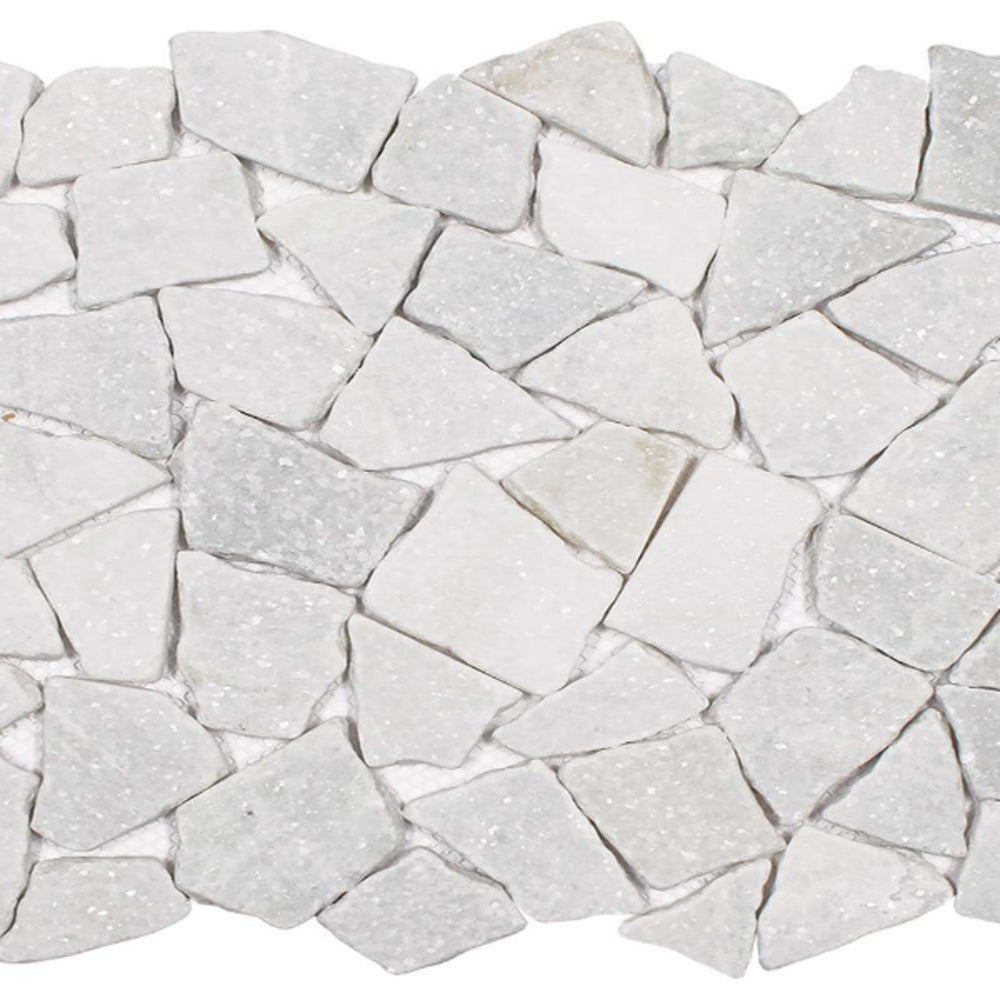 Ocean Stones - Fit Mosaics in Sparkly White Tile