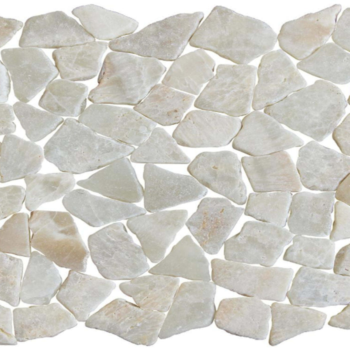 Ocean Stones - Fit Mosaics in White Quartz Tile