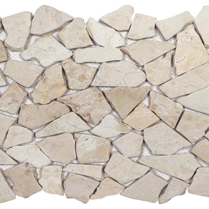 Ocean Stones - Fit Mosaics in Matte White Tile