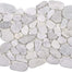 Ocean Stones - Sliced Mosaic in Fossil Carrara Tile