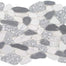 Ocean Stones - Sliced Mosaic in Terrazzo Carrara Nero Smoke Tile