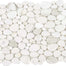 Ocean Stones - Sliced Mosaic in Calacatta Gold Italian White Tile