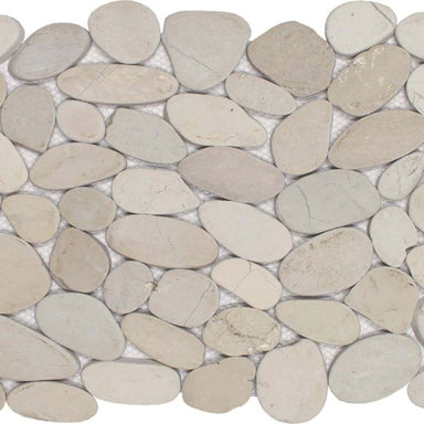 Ocean Stones - Sliced Mosaic in Cream Tile