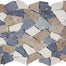 Ocean Stones - Tumbled Mosaic in Tan, White, & Gray Tile