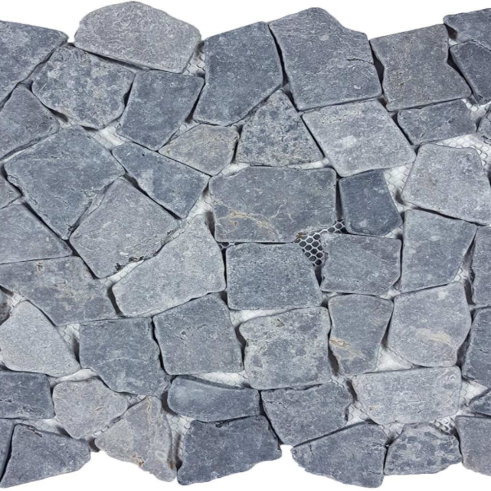 Ocean Stones - Tumbled Mosaic in Gray Tile
