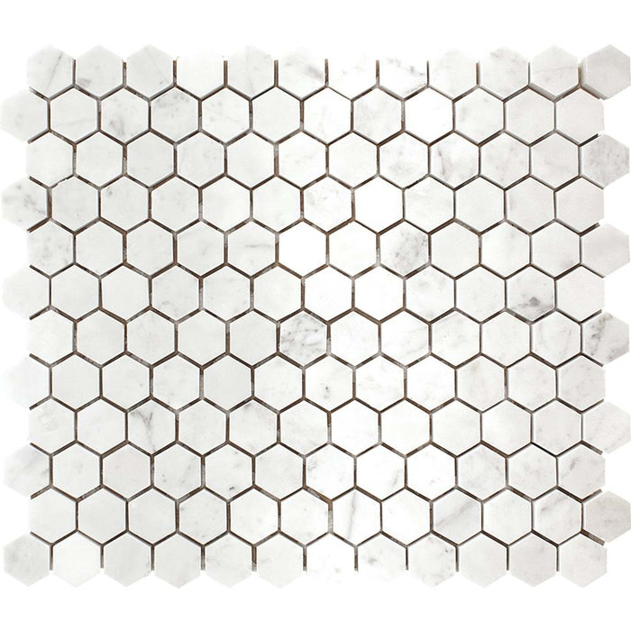 Carrara in Hexagon Mosaic Natural Stone