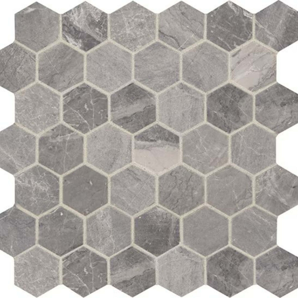 Presario in Meta Silver-Hexagon Natural Stone