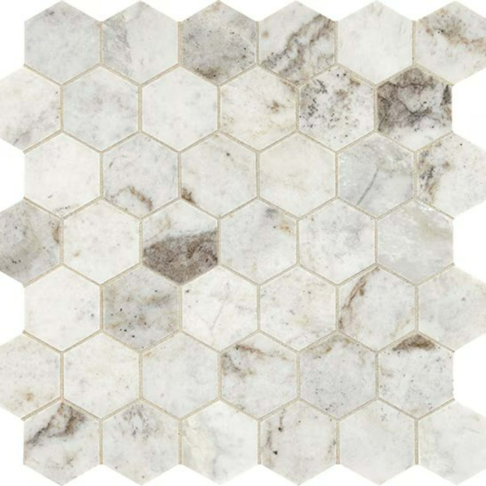 Presario in Lumen White-Hexagon Natural Stone