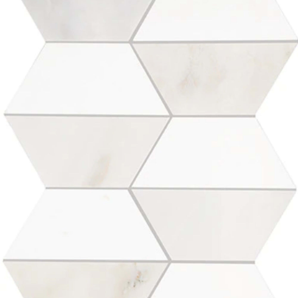 Perfit Mosaix in Paradise & Thassos Half Hex Tile