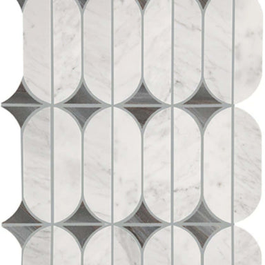 Perfit Mosaix in Ashen Palissandro & Carrara Wh Spring Tile