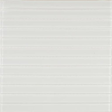Pure White in White - Stacked Glass Tile