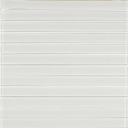 Pure White in White - Stacked Glass Tile