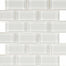 Pure White in White - Staggered 2x4 Glass Tile