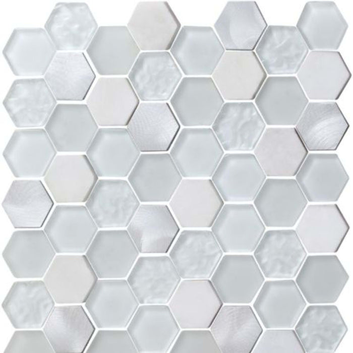 Finish Line in Pearl Metallic 2 Hexagon Tile