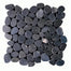 Botany Bay Pebbles - Sliced in Stained Black Natural Stone