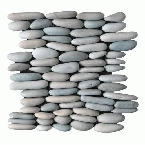 Botany Bay Pebbles - Stacked in Sea Green Natural Stone