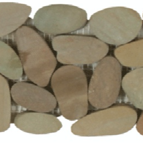 Botany Bay Pebbles - Sliced Borders in Olive