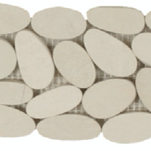 Botany Bay Pebbles - Sliced Borders in Cream
