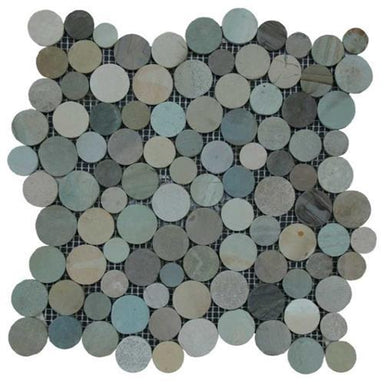 Botany Bay Pebbles - Coin in Olive Natural Stone