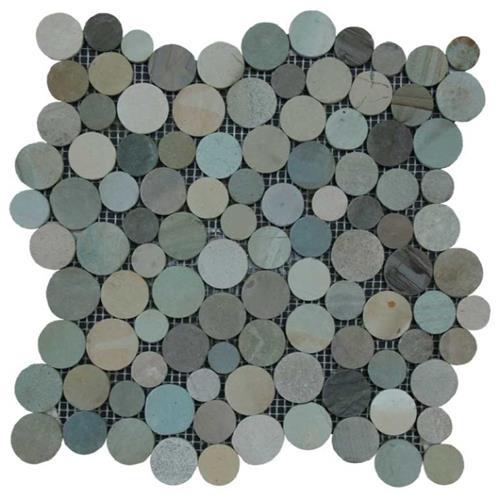 Botany Bay Pebbles - Coin in Olive