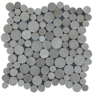 Botany Bay Pebbles - Coin in Khaki Natural Stone