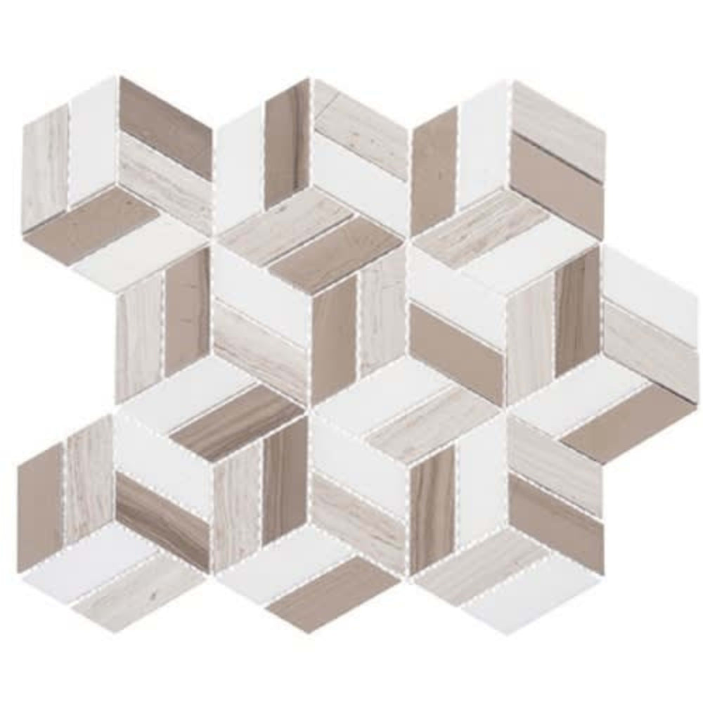 Joyous Moments in Quaint Corner 1x2 1/4 Hex Natural Stone