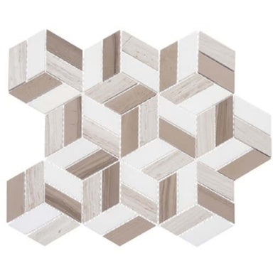 Joyous Moments in Quaint Corner 1x2 1/4 Hex Natural Stone