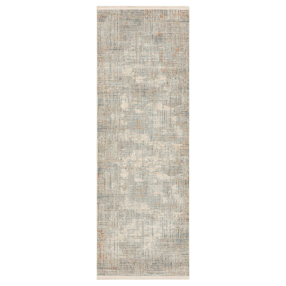 Solitude Plaza Dilao in Dark Grey Beige Area Rugs