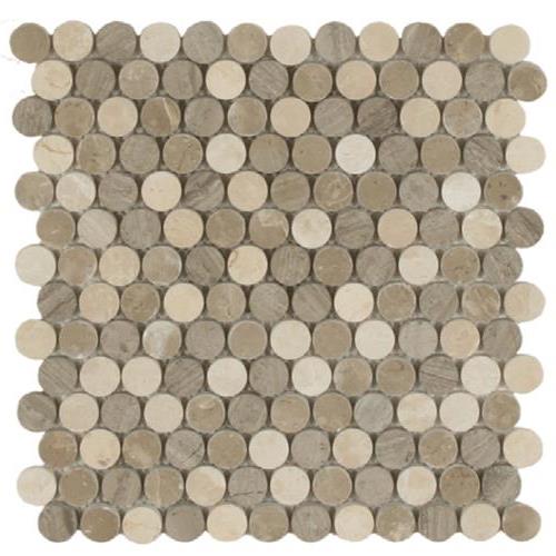 Daintree Exotic Mosaics - Stone Dots in Clay Blend Polished
