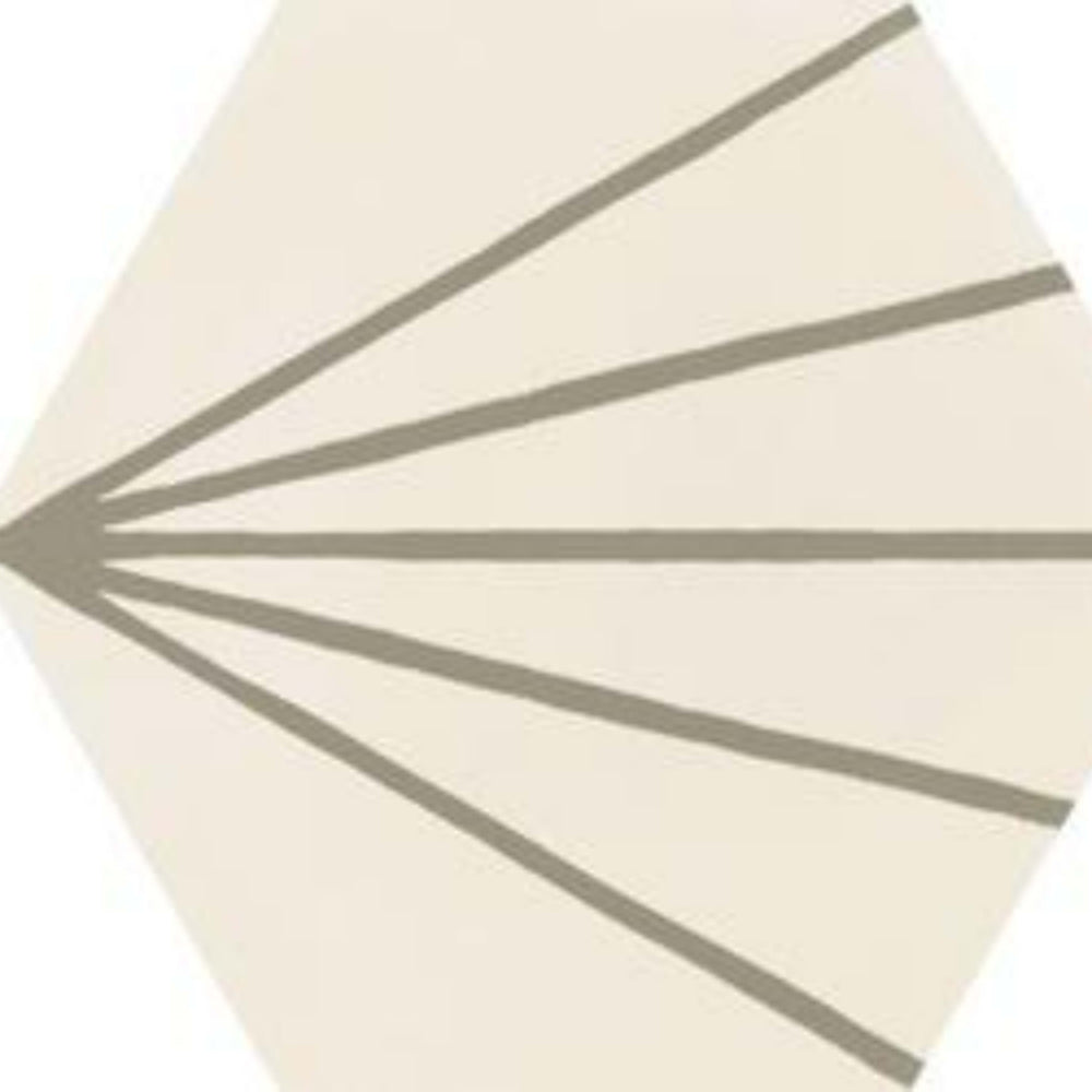 Stratford in White Decoro Tratto-21x18 Tile