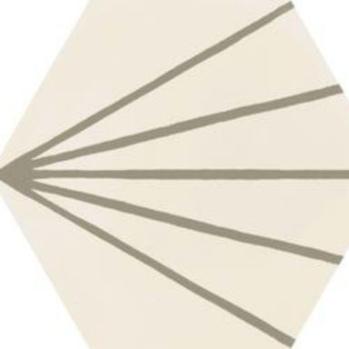 Stratford in White Decoro Tratto-21x18 Tile