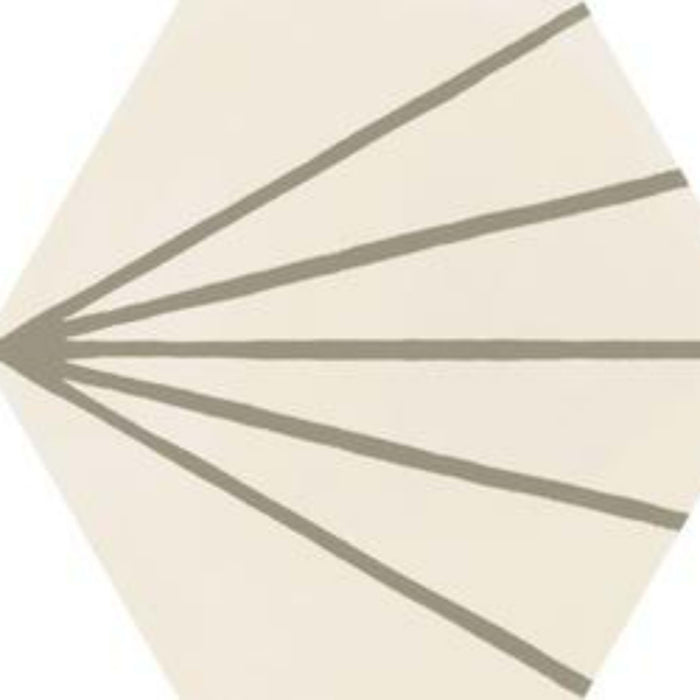 Stratford in White Decoro Tratto-21x18 Tile