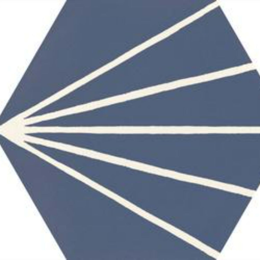 Stratford in Blue Decoro Tratto-21x18 Tile