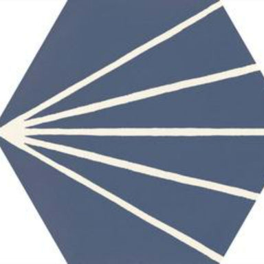 Stratford in Blue Decoro Tratto-21x18 Tile