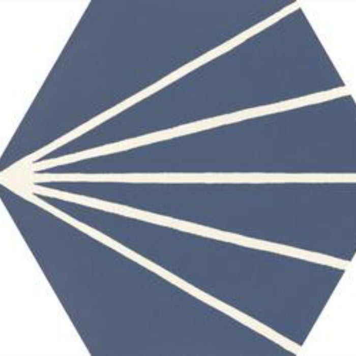 Stratford in Blue Decoro Tratto-21x18 Tile