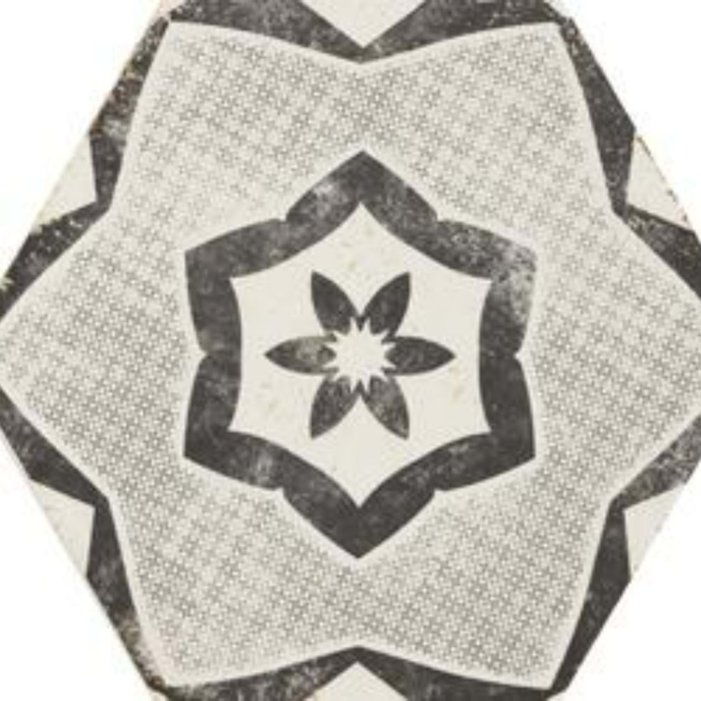 Eden in Decoro Tappeto 2 Bianco-21x18 Tile