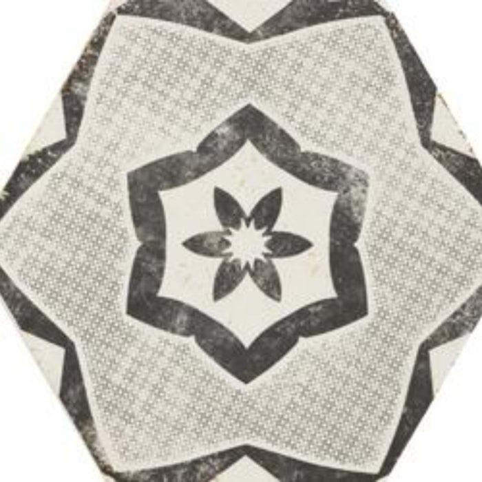 Eden in Decoro Tappeto 2 Bianco-21x18 Tile