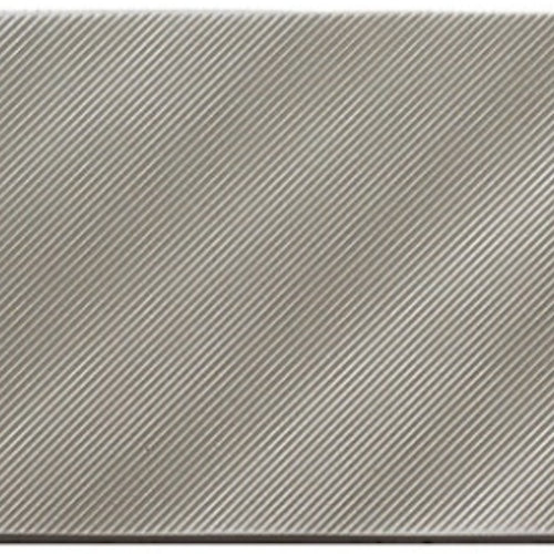 Refined Metals in Stainless - Linear Wave Gloss - 2x8 Metal Tile