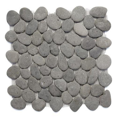 River Rock Pebbles in River Gray Natural Stone